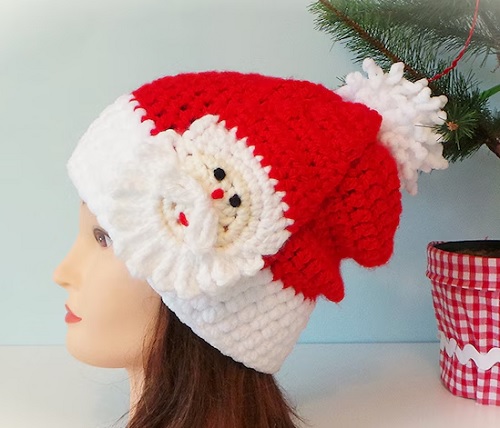 CROCHET PATTERN - Double Santa Hat