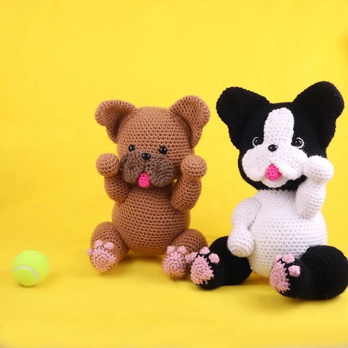 French Bulldog & Boston Terrier Amigurumi