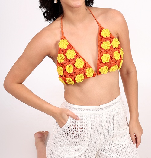 Crochet Floral Bralette Free Patterns