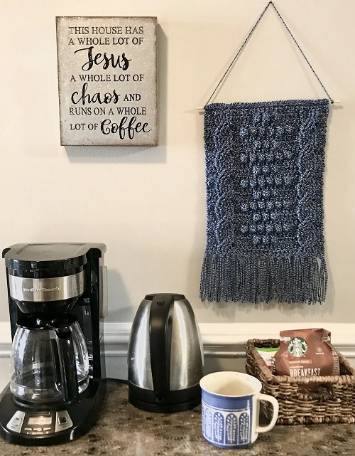 Georgia Crochet Wall Hanging for kitchen