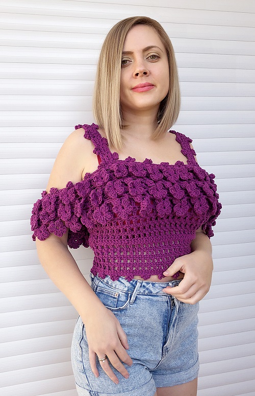 Crochet Floral Top Free Patterns 3