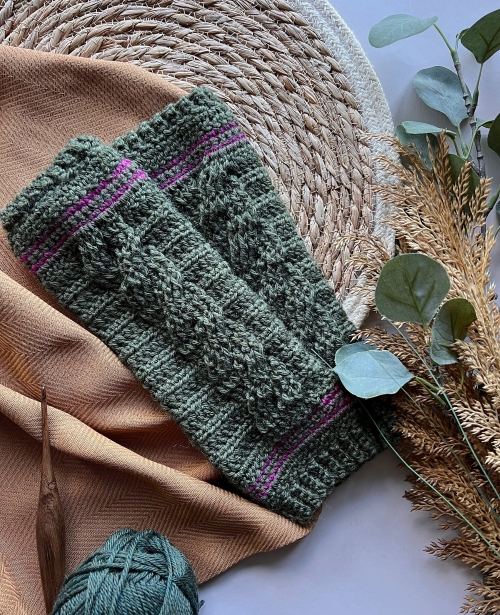 Cable Crochet Wrist Warmer Pattern Free