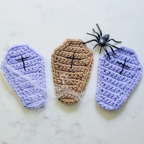 Crochet Coffin Coasters