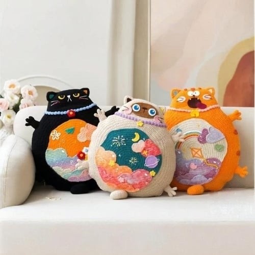 Kitty Sofa Cushion Cover