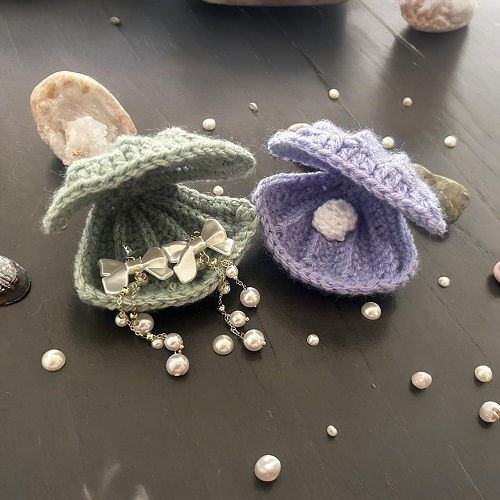 Crochet Seashell Jewelry Holder