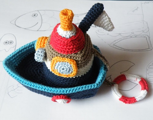 little crochet ship pattern