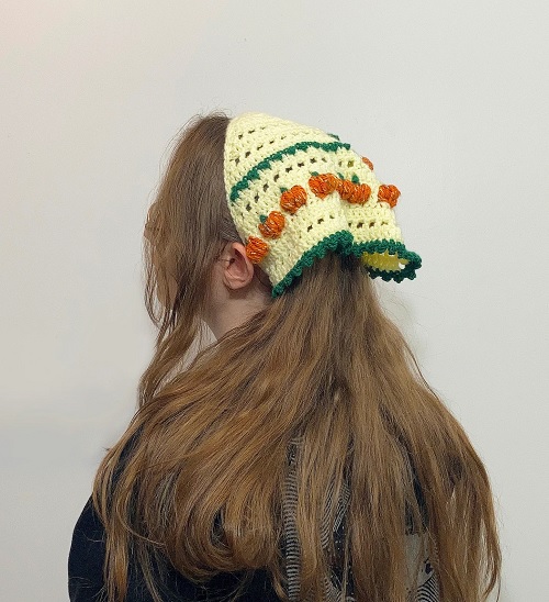 Crochet Pumpkin Bandana Kerchief