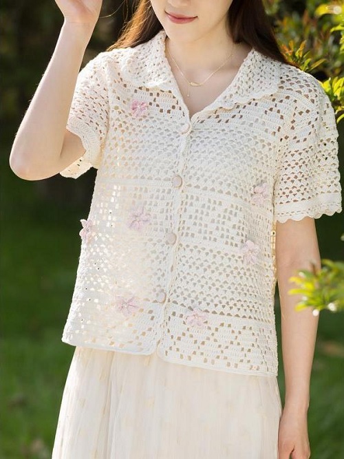 Falling Flowers Lace Cardigan