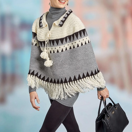 Canyon Ridge Fringed Poncho