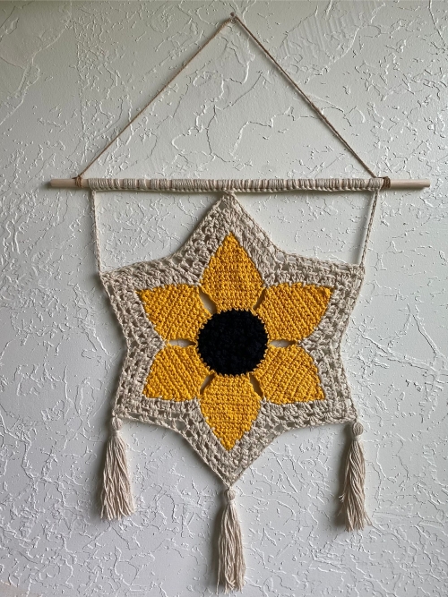 Crochet Sunflower Wall Hanging