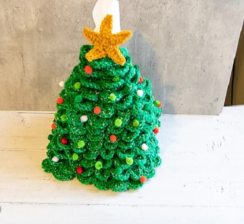 Christmas Tree Tissue Box Cover
