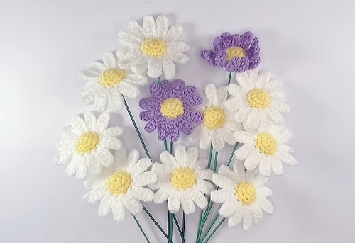 Crochet Daisy Bouquet