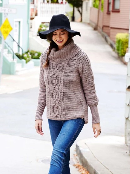 Entwined Chic Cabled Cardigan Sweater