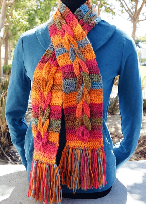 Crocheted Cable Scarf