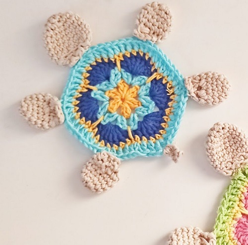 DIY Crochet Turtle Coasters