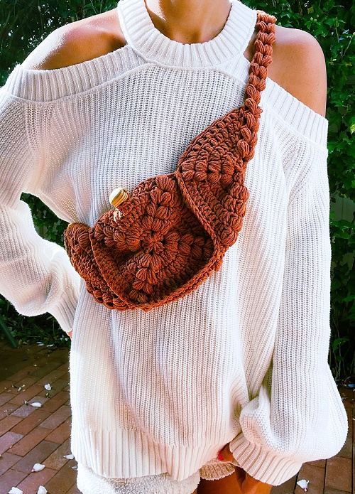Stylish Crochet Bum Bag