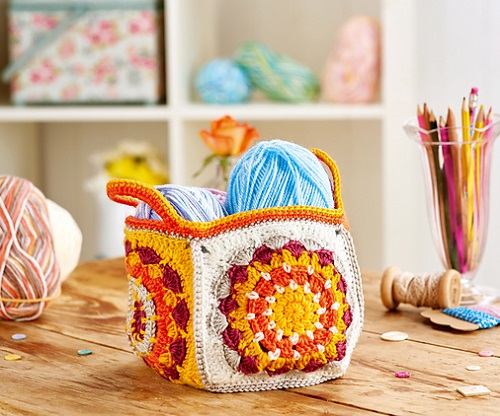 Crochet Granny Square Caddy