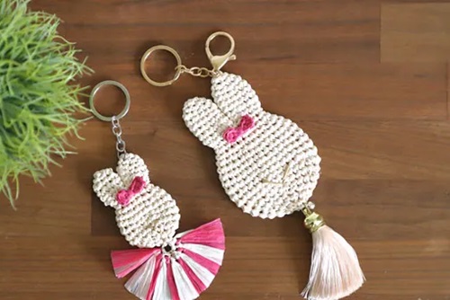 Bunny Crochet Keychain Pattern
