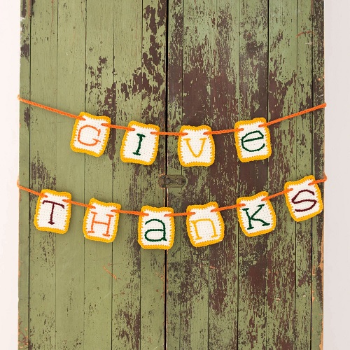 Crochet Give Thanks Banner