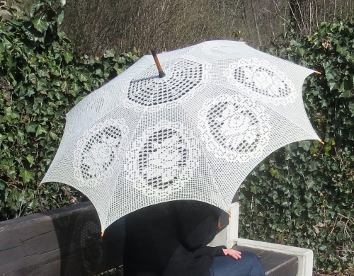 Crochet Rose Motif Parasol