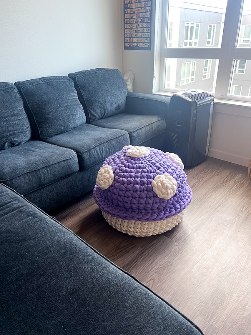 Crochet Mushroom Footstool Pattern