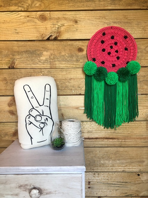 Watermelon Decor- Easy Free Crochet Pattern