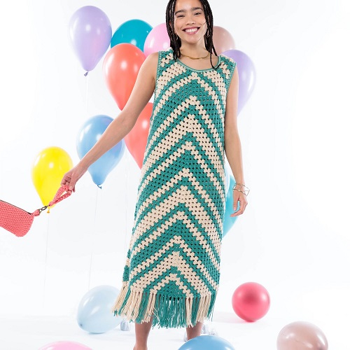 Chevron Crochet Granny Dress Pattern