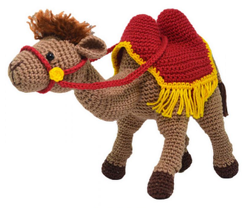 little camel crocheted toy
