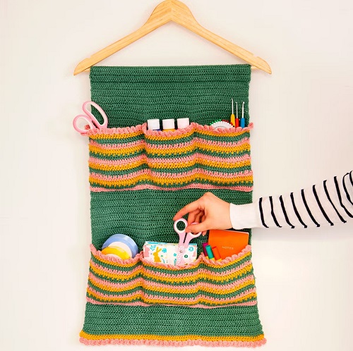 Stunning Crochet Wall Organizer