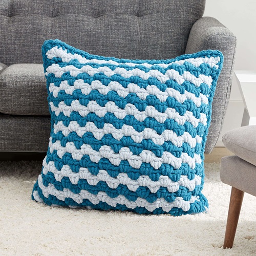 Granny Striped Crochet Floor Cushion