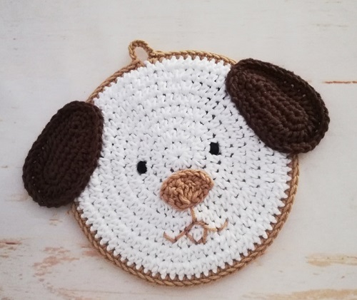 Crochet Puppy Dog Potholder Free Pattern