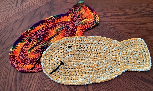 Fish Shaped Rug Crochet Pattern