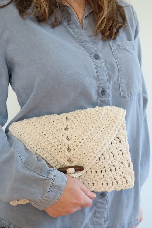 Crochet Chunky Clutch Purse