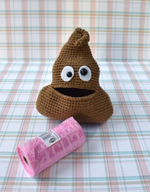 Poop Emoji Dog Droppings Bag Holder
