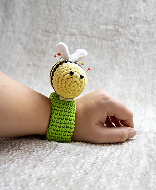 Bee Pincushion Slap Bracelet