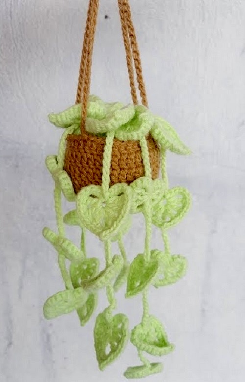 Crochet Monstera Plant Car Hanger