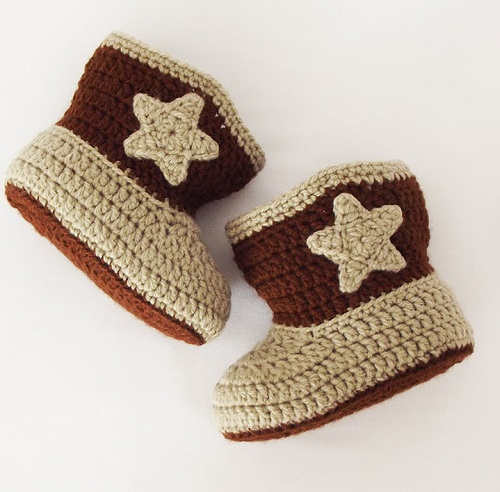 Crochet Baby Cowboy Boots 1