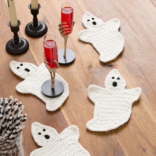 Crochet Ghost Coasters