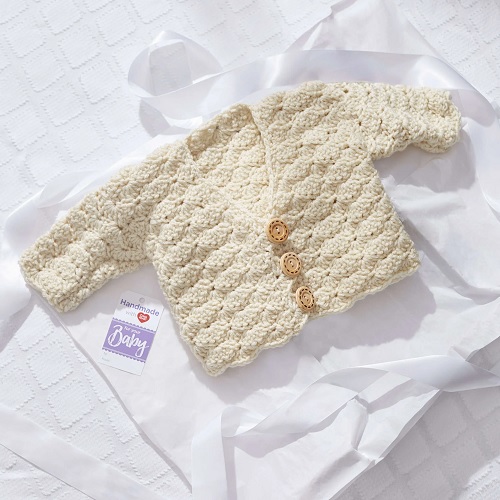 Sweet Shell Crochet Cardigan