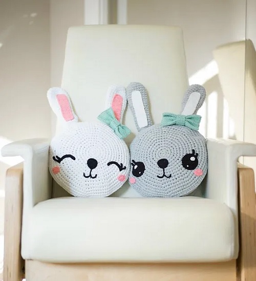 bunny pillows crochet pattern
