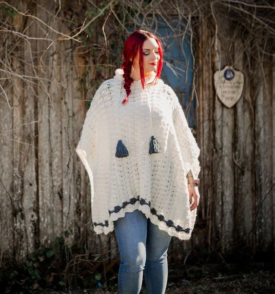 Polcinigo Poncho Free Crochet Pattern