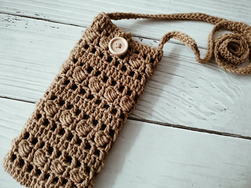 Easy Crocheted Cell Phone Sling Bag