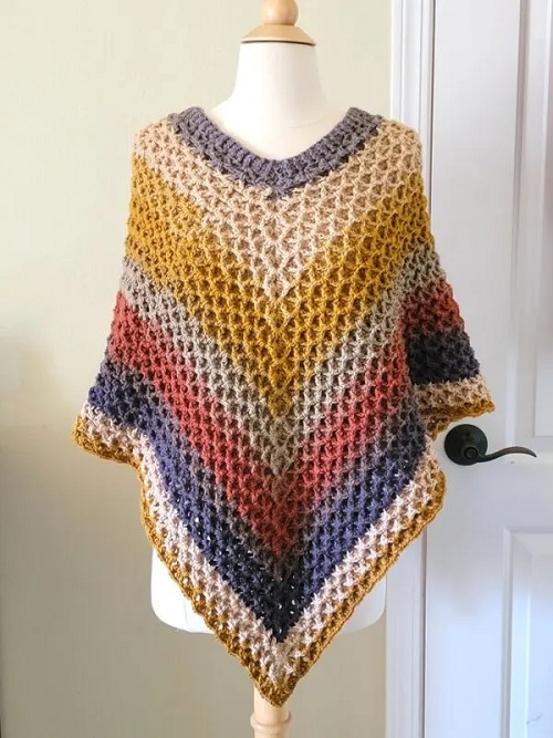 Crochet Hooded Poncho Free Patterns 2