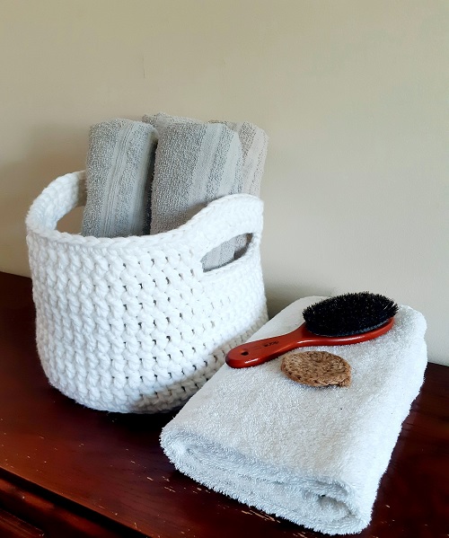 LARGE CROCHET BASKET