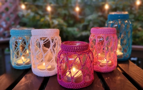 Mason Jar Crochet Lantern