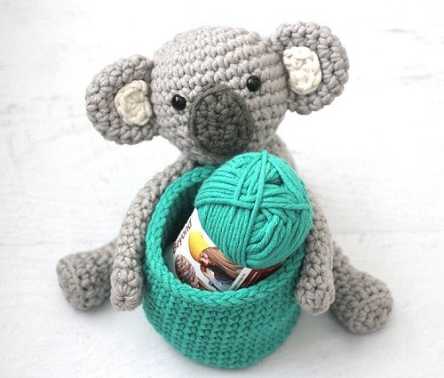 Crochet Koala Bear Basket