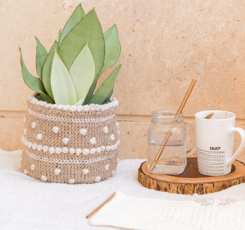 Crochet Bubbly Pot Cover