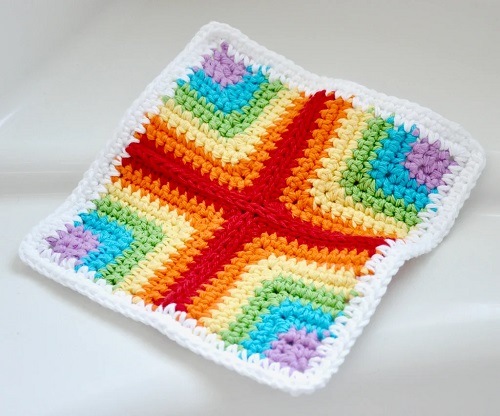 Pieced Crochet Dishcloth