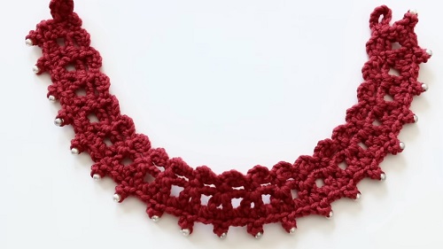 Beaded Crochet Boho Choker Necklace