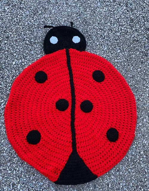 Crochet Ladybug Rug